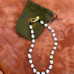 Elegant White Beaded Necklace